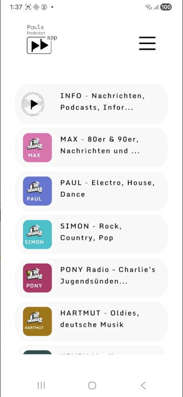 Pauls App — Player