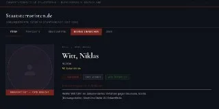 Eure Hilfe wirkt: Staatsterrorist Witt heisst mit Vornamen Niklas