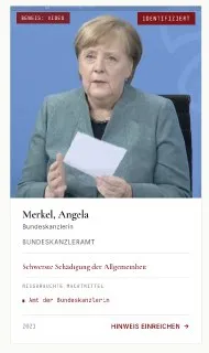 Haupttäterin des Staatsterrors: Angela Merkel