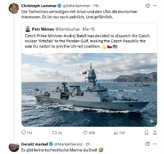 Prämierter Regime-"Journalist" feiert "tschechische Marine"