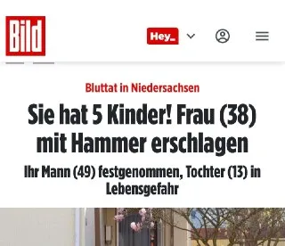 Moslem-„Migrant“ schlachtet Familie mit Hammer ab