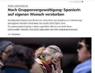 Der Tod dieser jungen Spanierin macht klar, wie menschnverachtend die Farce von "virtuellen Vergewaltigungen" ist