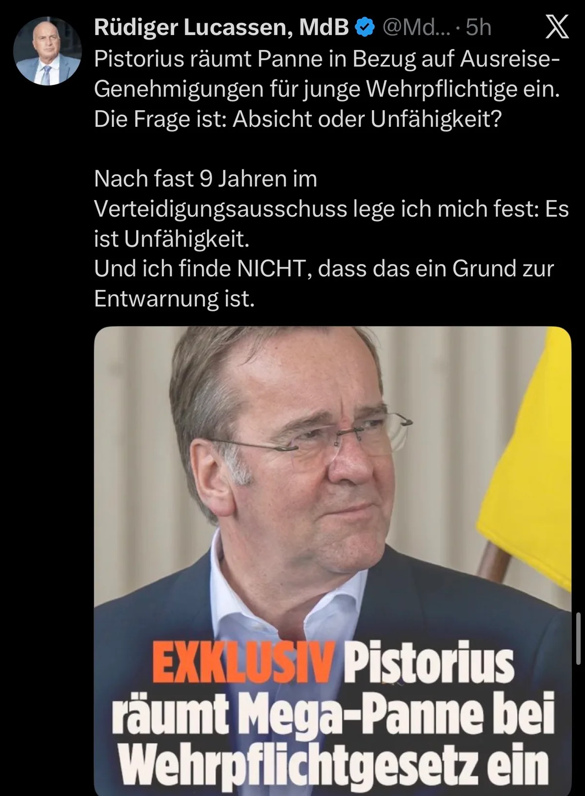 AfD-Atombomben-Irrer deckt SPD-Kriegsminister