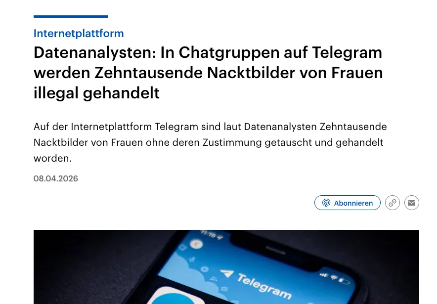 Zensur-Terror: Nach "Deepake"-Lüge folgt nun  "Telegram"Hetze