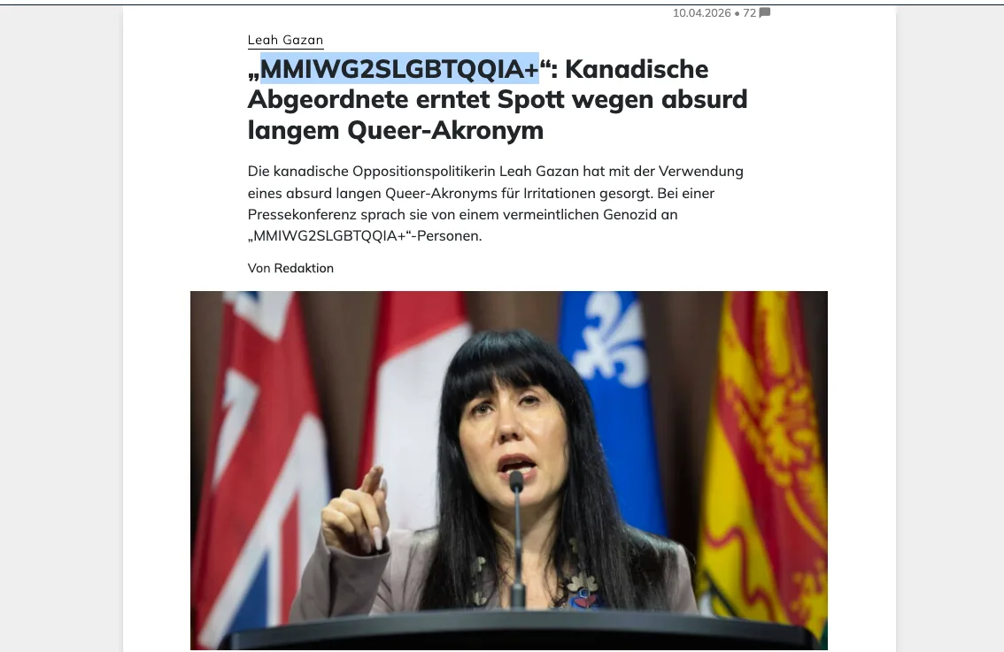 Erinnerungssservice: Die Geisteskrankheit "Wokismus" ist eine Seuche frustrierter Frauen