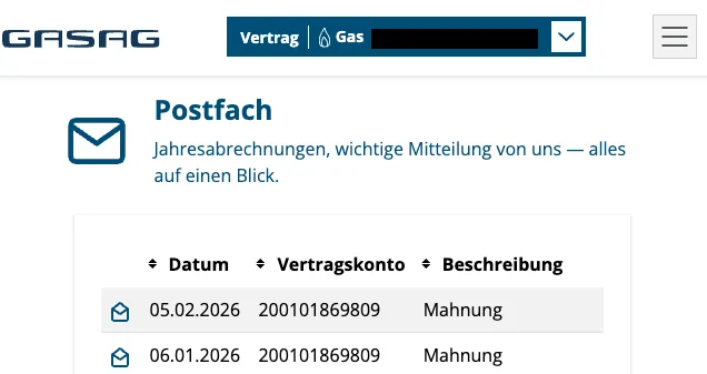 Pflichtlieferung my Ass, verehrte GASAG