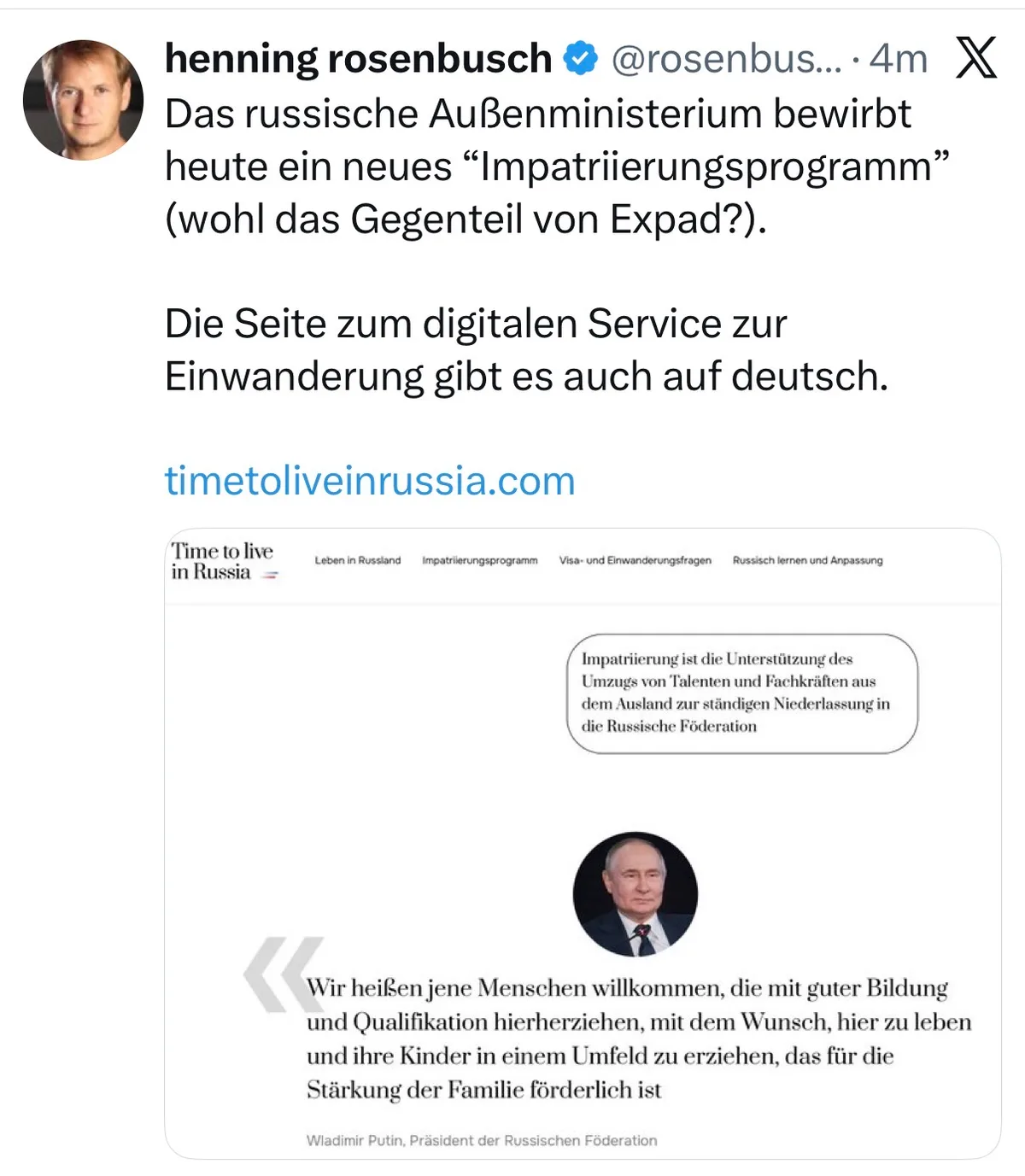 Auswandern aus der „EU“: Kommt Russland dabei für Euch in Frage?