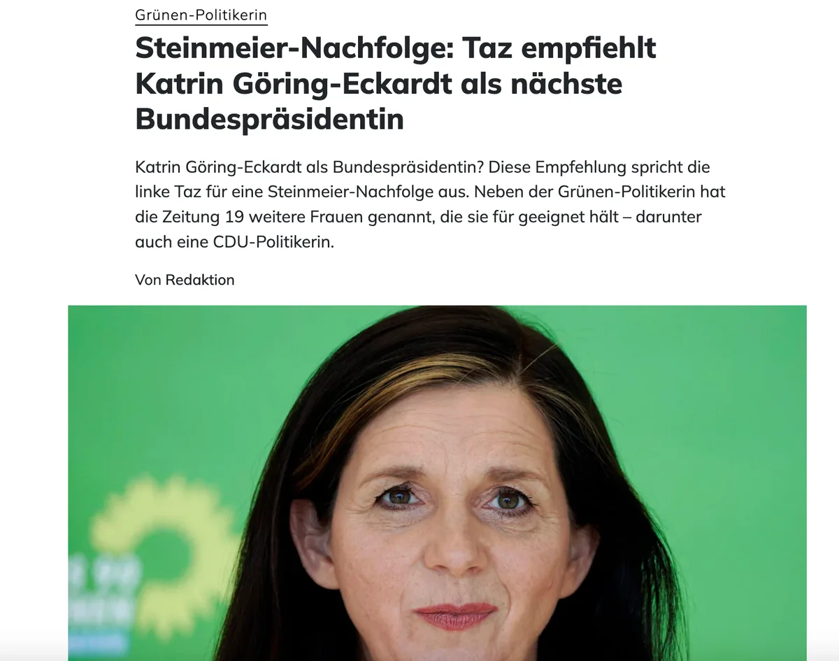 Perfekte Bundespräsident: So dumm wie die Kartoffeln, die sie einst schälte