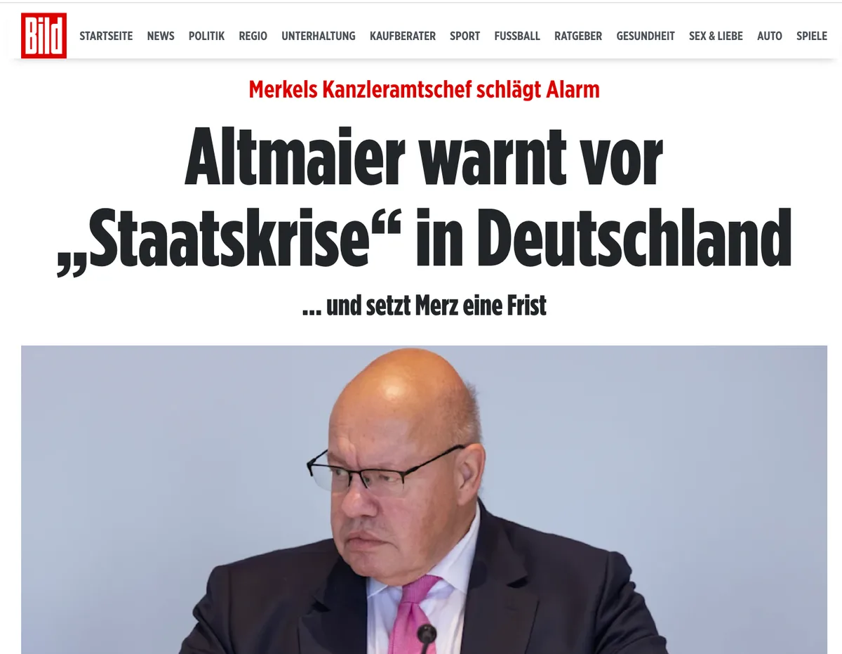 Erst wenn auch Peter Altmaier in einer Zelle sitzt, kann ein Neuanfang beginnen