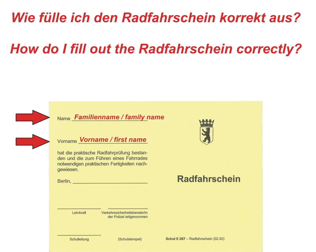 Nur in Deutschland: Ein amtlicher "Radfahrschein"