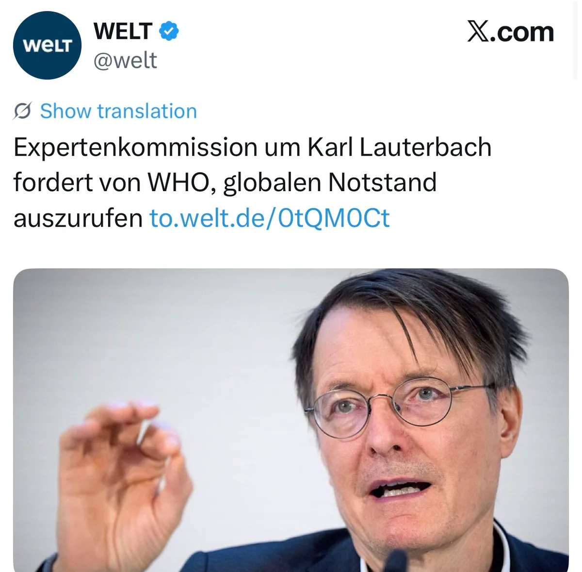 Karl Lauterbach muss gestoppt werden. Mit allen Mitteln. 