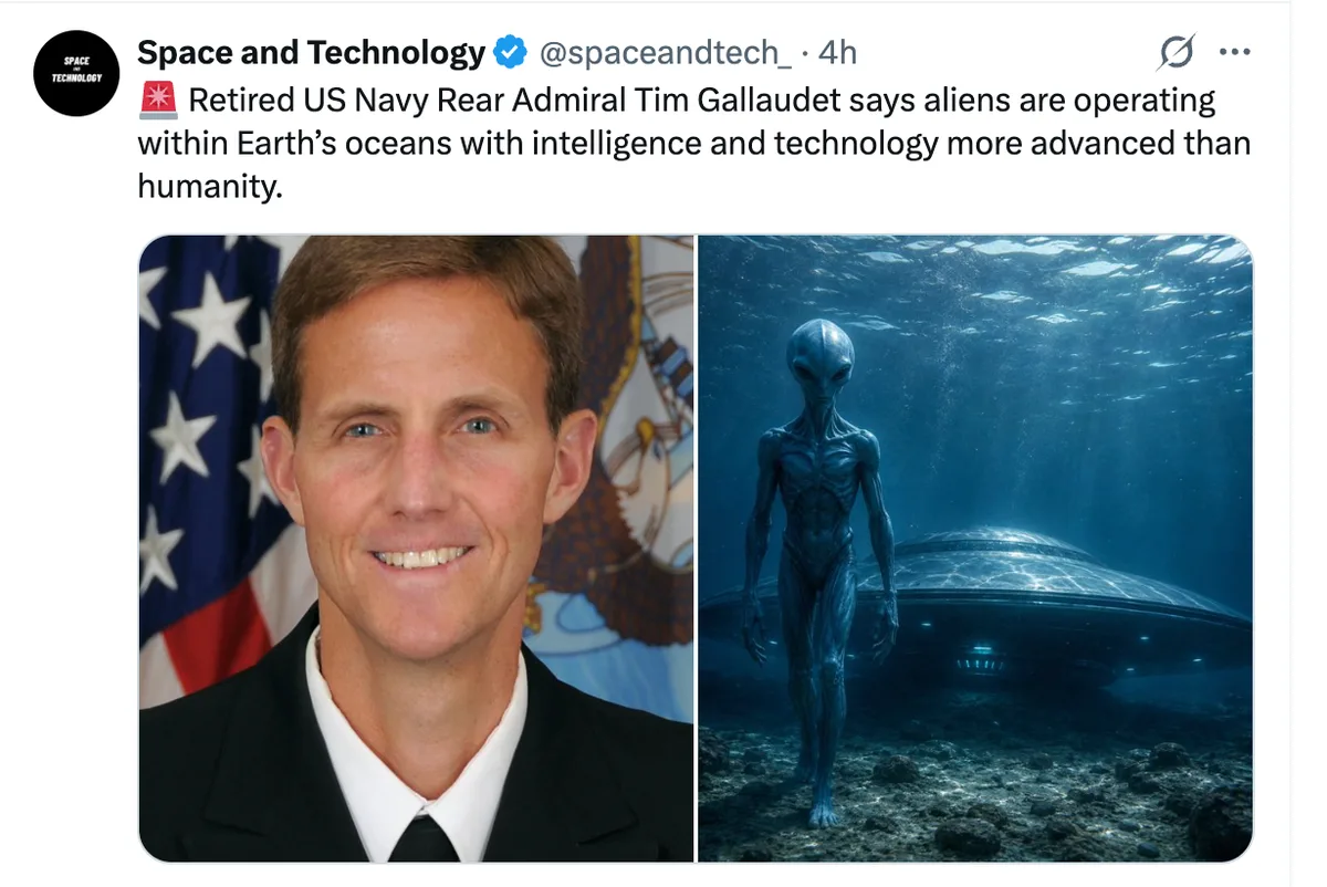 Die "Alien"-Psyop könnte billiger nicht mehr werden.