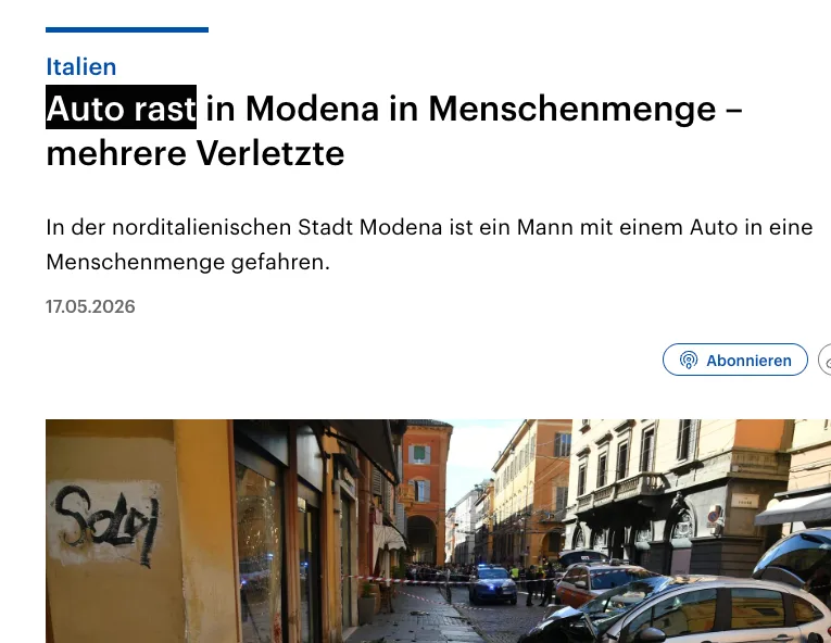 Arabische Mörder-Moslems sind im Staatsfunk "Autos"