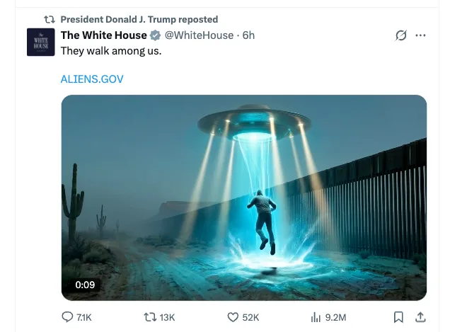 US-Regierung 100% im UFO-PsyOP-Modus