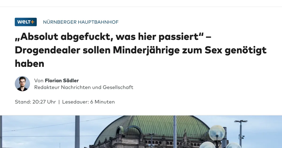 Auch Regimeröhre "Welt" will die Umvolkungs-Gewalt vertuschen