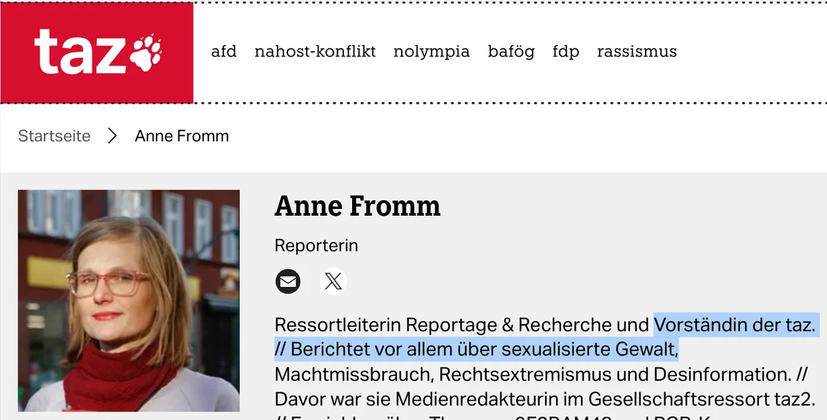 Sprachliche Selbstentlarvung der Föderfrauen: "Vorständin"