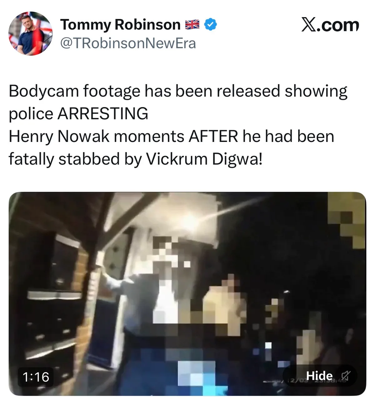 BREAKING +++ Bodycam-Video des Todeskampfes von Henry Nowaks veröffentlicht 