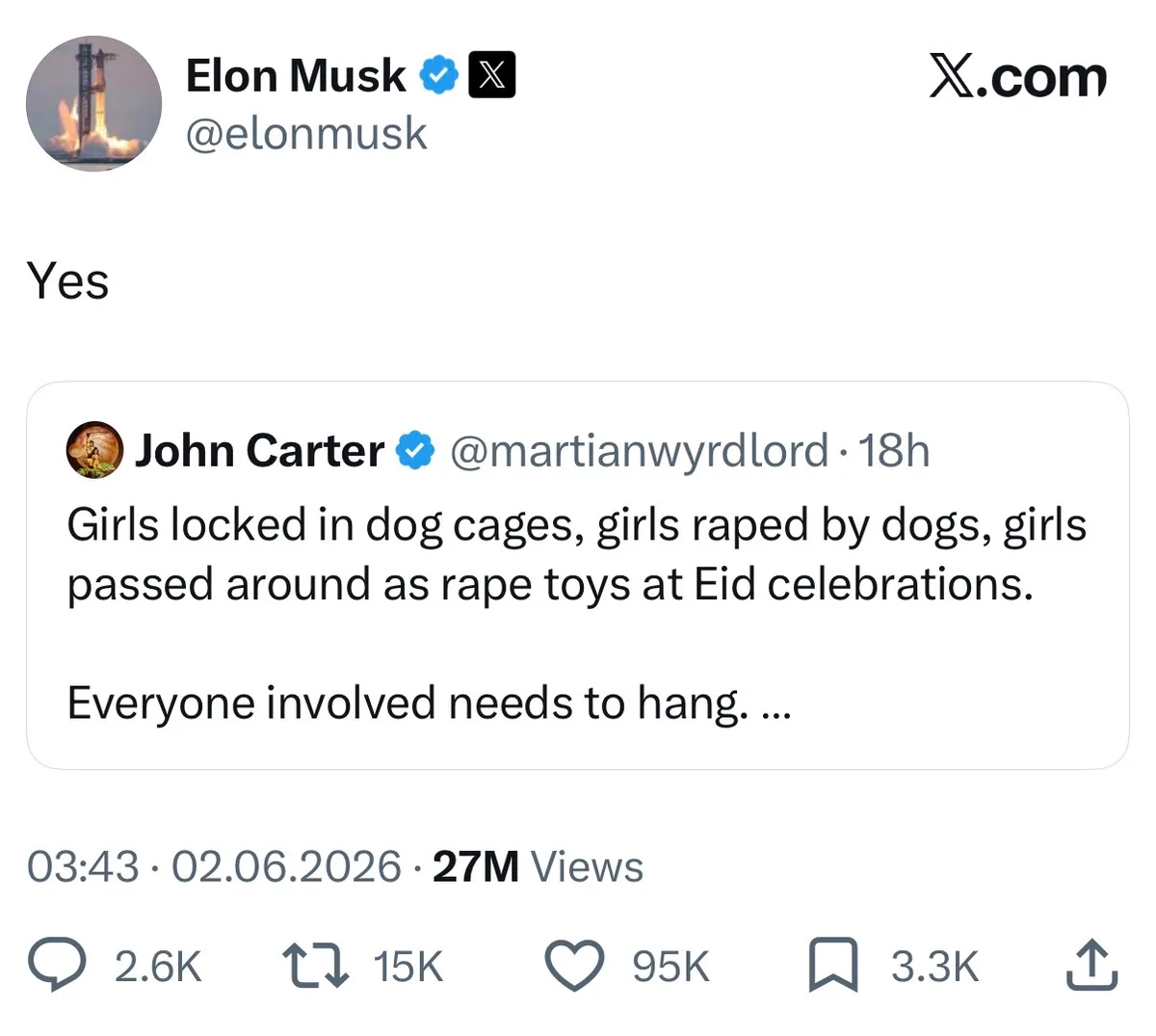 Hinrichtung von Keir Starmer: Elon Musk befürwortet das indirekt