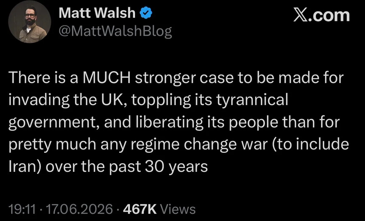 Matt Walsh: USA sollten Grossbritannien befreien