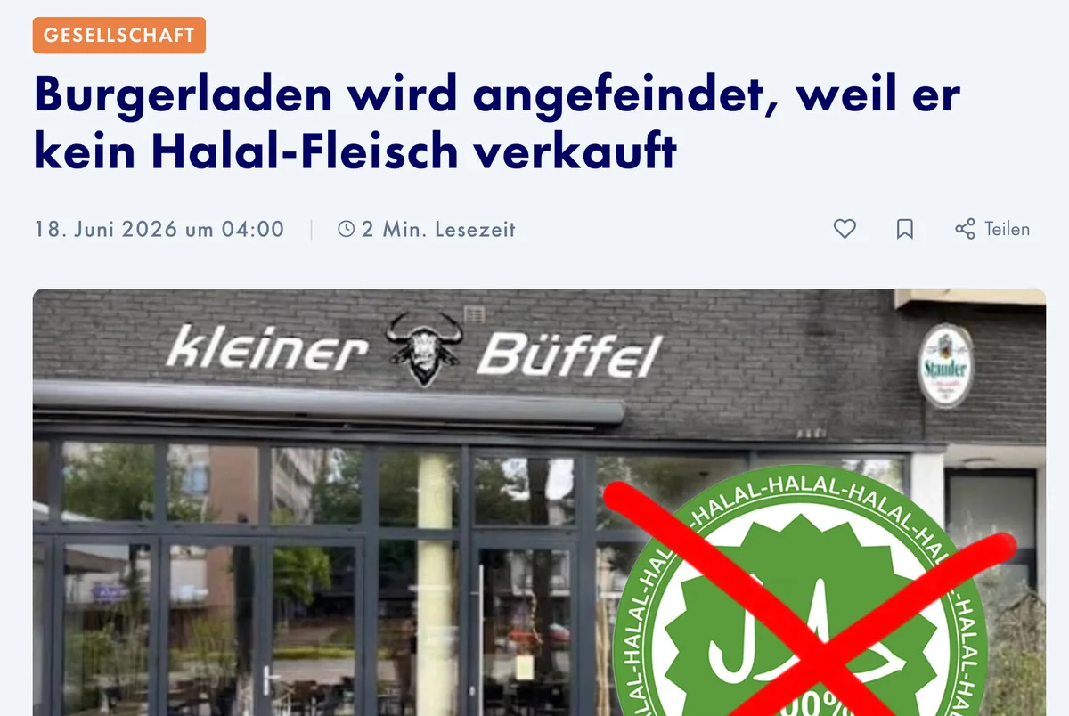 Vorschlag: Wir rühren Schweinespeck in alles, auf dem "halal" steht