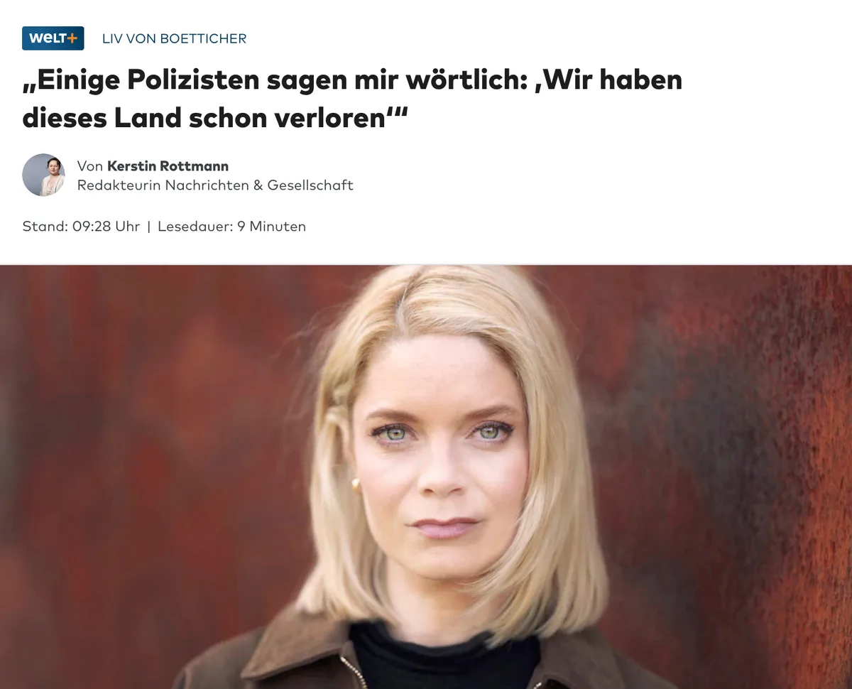 Polizisten: "Deutschland ist schon verloren"