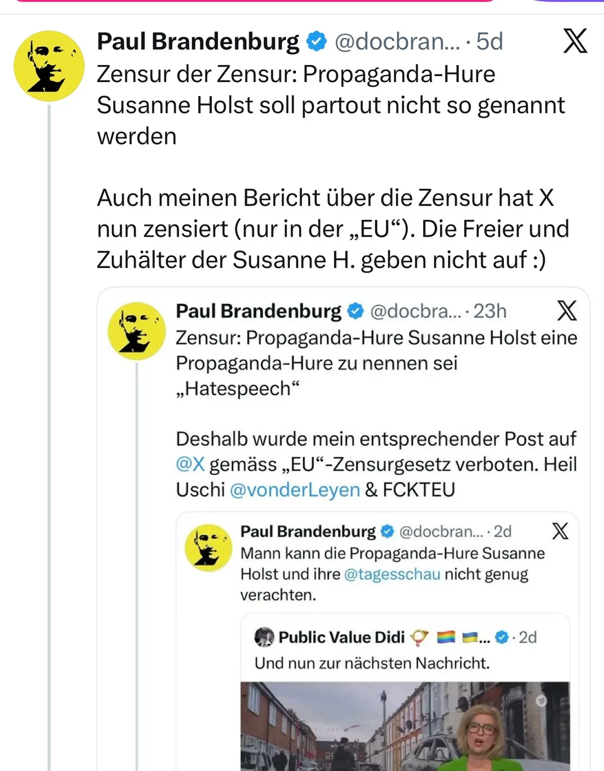 Woko-Faschos geben nicht auf: Zensur der Zensur der Zensur