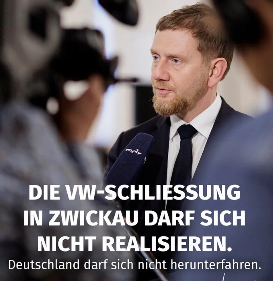 Deutschland vernichte sich durch Geisterhand selbst, lügt Michael Kretschmer