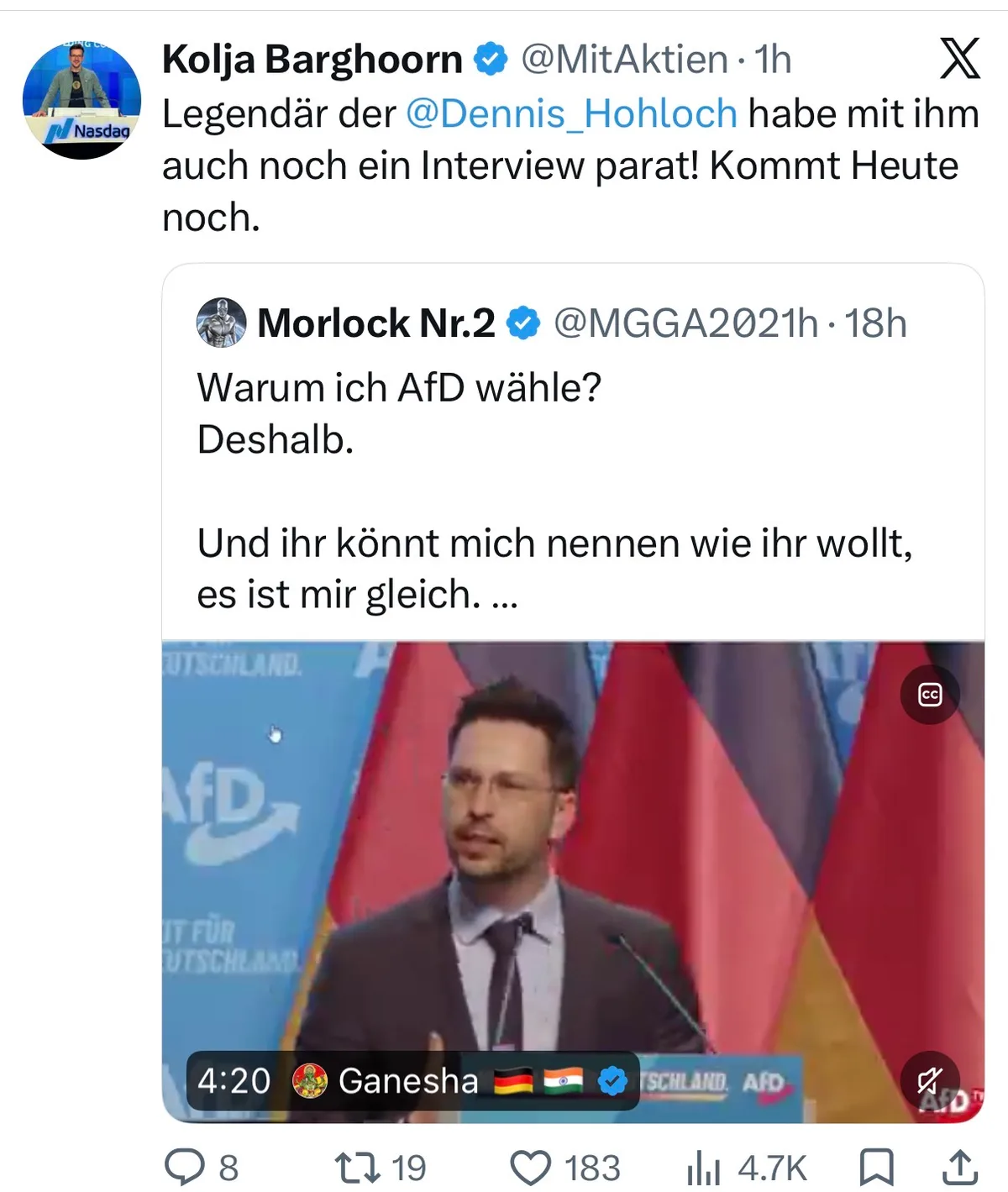 Bezahlter AfD-Jubel?