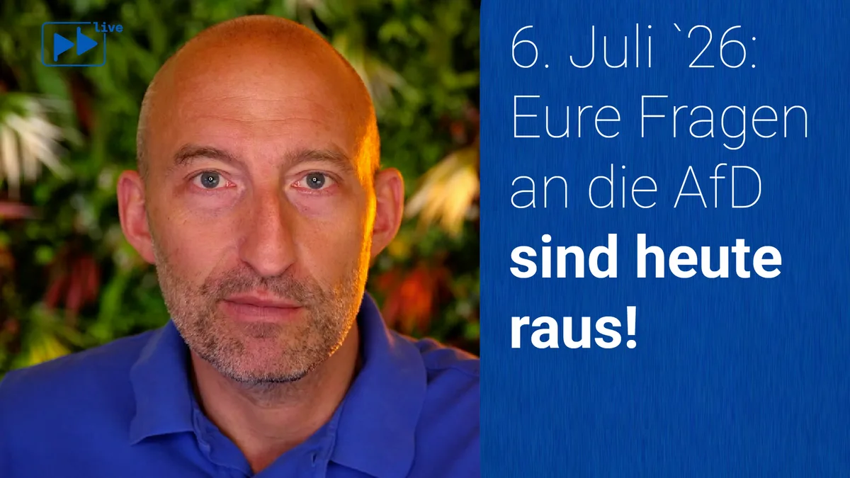 Eure Fragen an die AfD sind HEUTE raus an Ulrich Siegmund & Leif-Erik Holm!