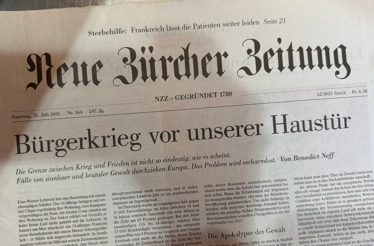 Schweizer Zeitung über Deutschland: „Bürgerkrieg vor unserer Haustür“