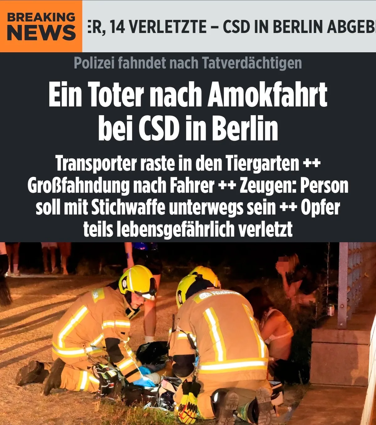 Anschlag auf CSD in Berlin nach üblichem Islamistenmuster