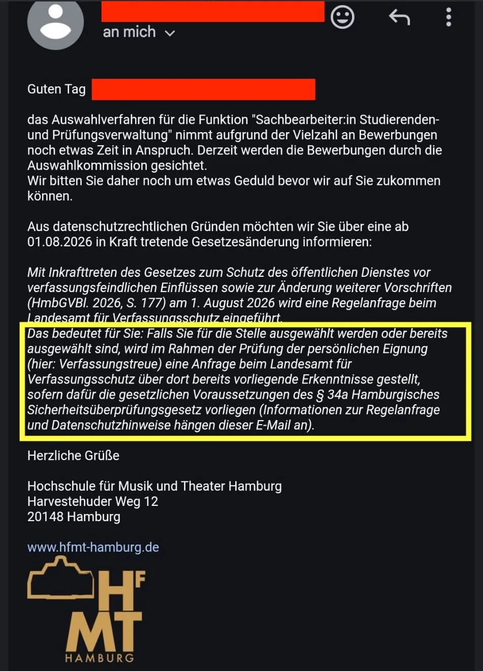 Hamburg University: Secret Political Police Checks Ordinary Office Staff // Hamburger Hochschule: Geheimpolizei prüft einfache Büromitarbeiter