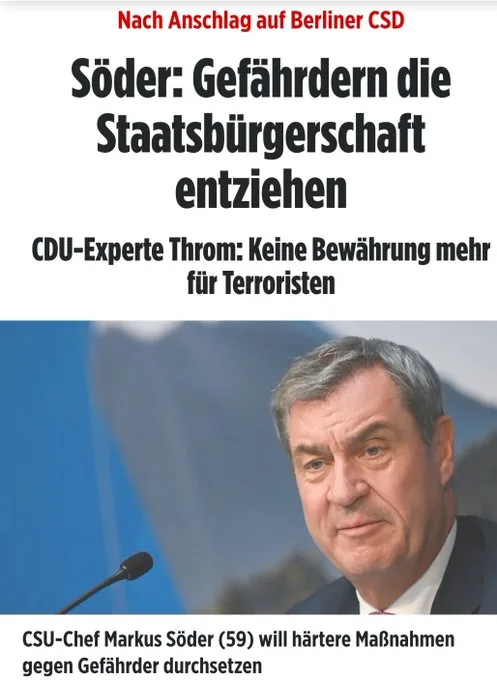 Söder gehört zu den ersten, denen die Staatsbürgerschaft entzogen werden muss