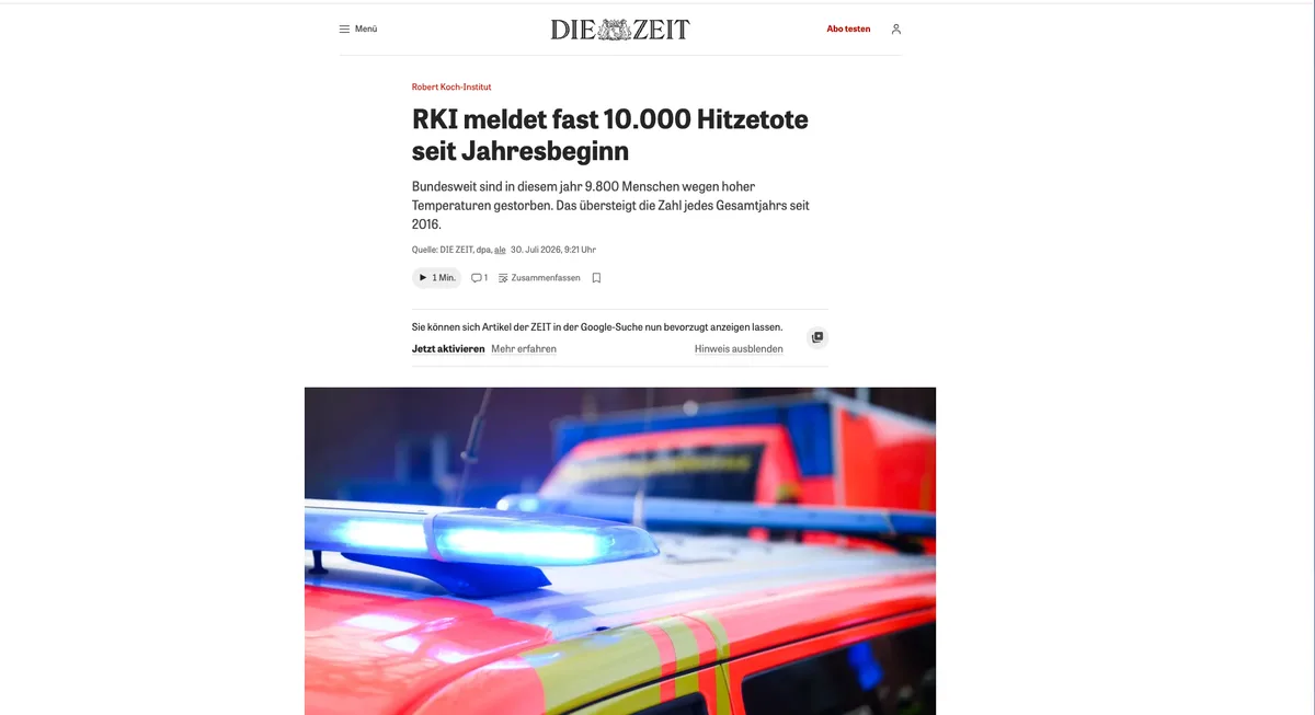 Regime-"Journalismus": Statt Recherchen über die Erschiessung von Abdullah B. (Berlin) oder den "Selbstmord" von Fatih G. (Stade) gibt es Wetter 