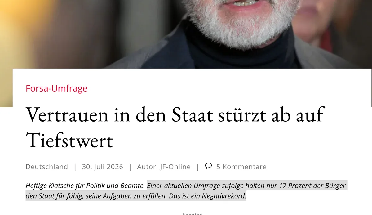Erschütternd: 17% der Deutschen geistig behindert :)