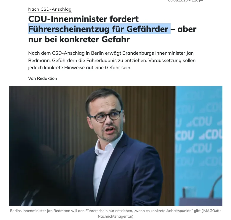 Erinnerungsservice: CDU-Wähler sind die dümmste Lebensform Deutschlands