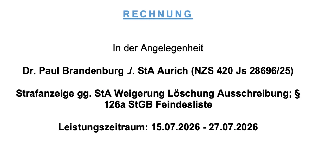 Zersetzung: Justizterror lebt von Kosten, die er seinen Opfern verursacht