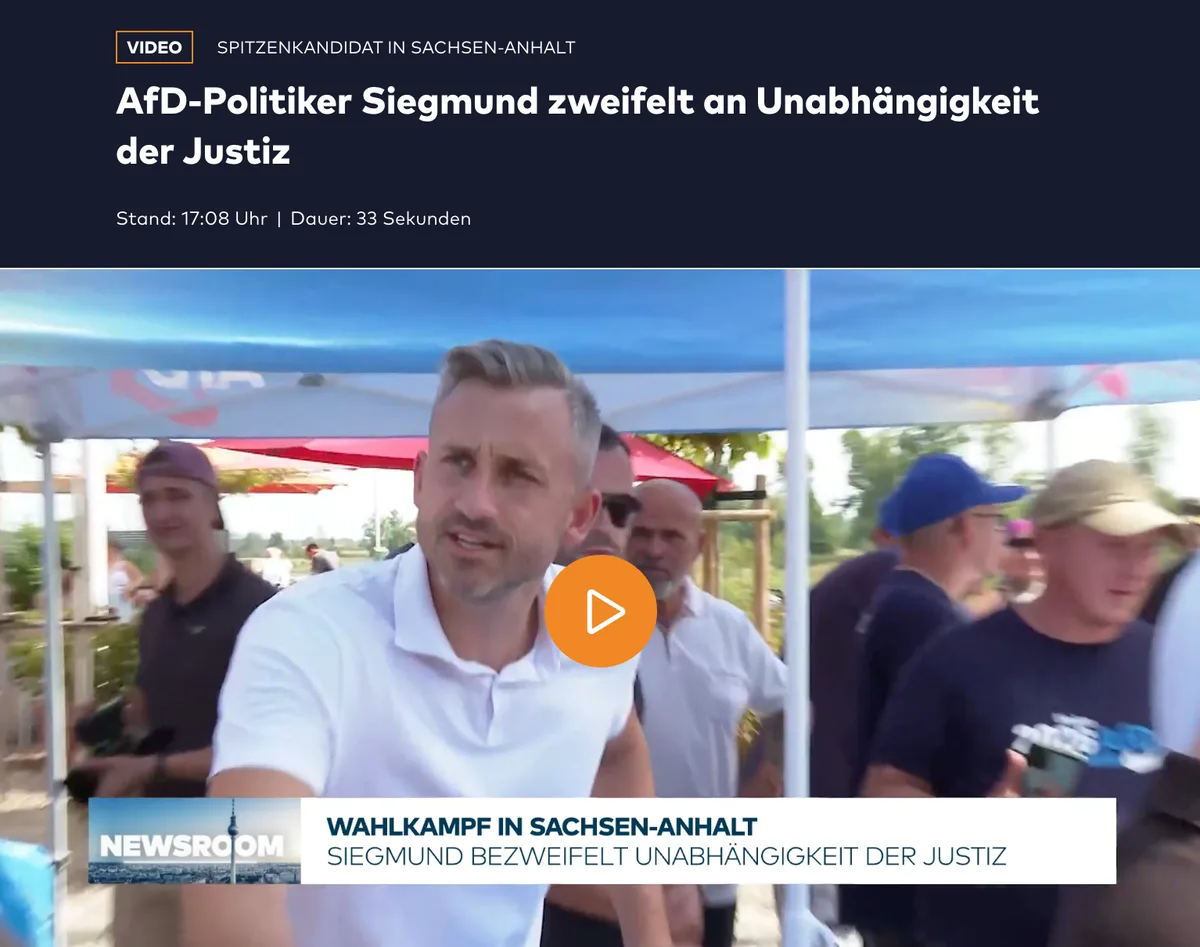 SKANDAL! Morgen behauptet dieser Spinner noch, der Staatsfunk berichte nicht unvoreingenommen! :)