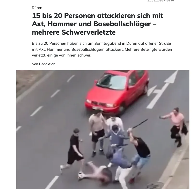 Deutschlands "Migranten"-Barbarei geht immer weiter