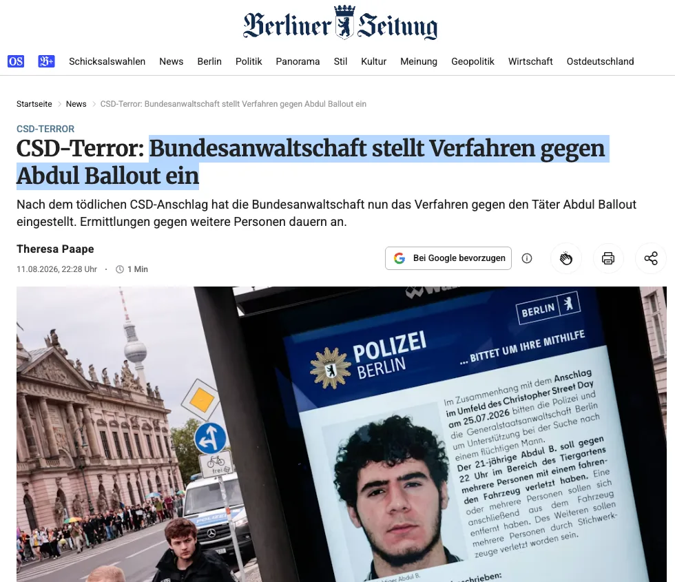 Warum sollte das Regime auch gegen seine eigenen Auftragsmörder ermitteln?