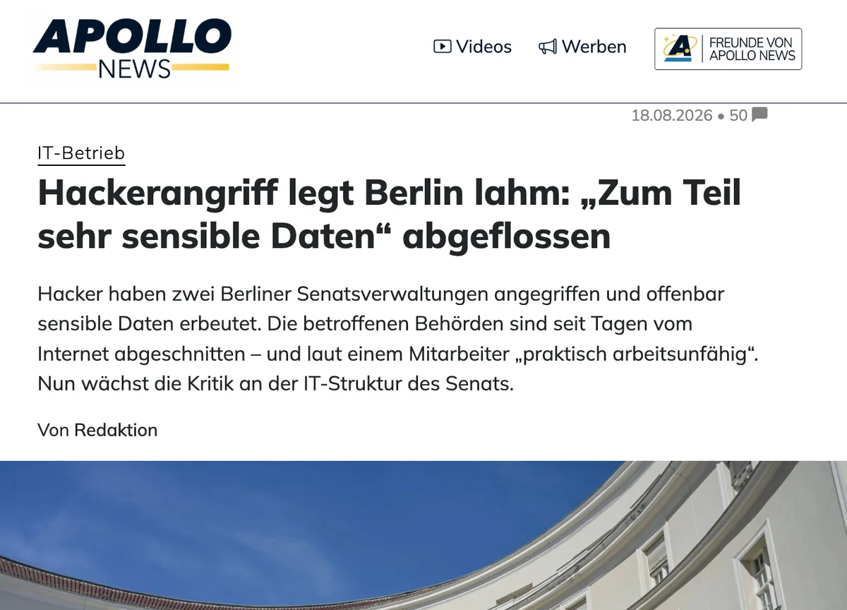 Versprochen: Berlin braucht keine "Hacker", um auch in der IT komplett zu versagen