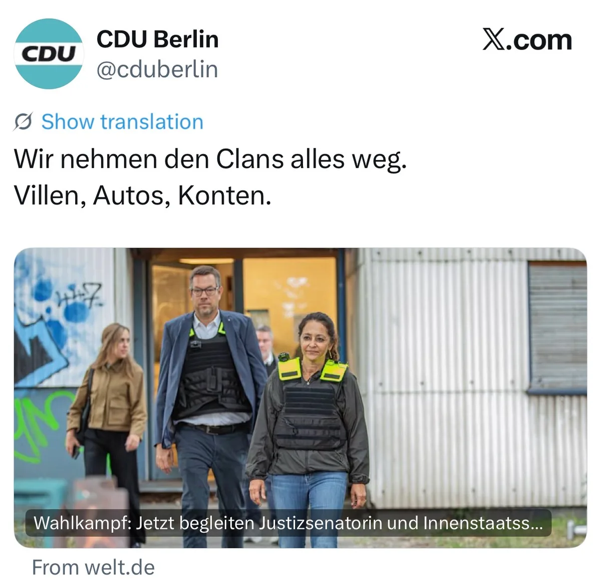 Offizielle Korrektur ++ Gemeint war „Euch Untertanen“ 
