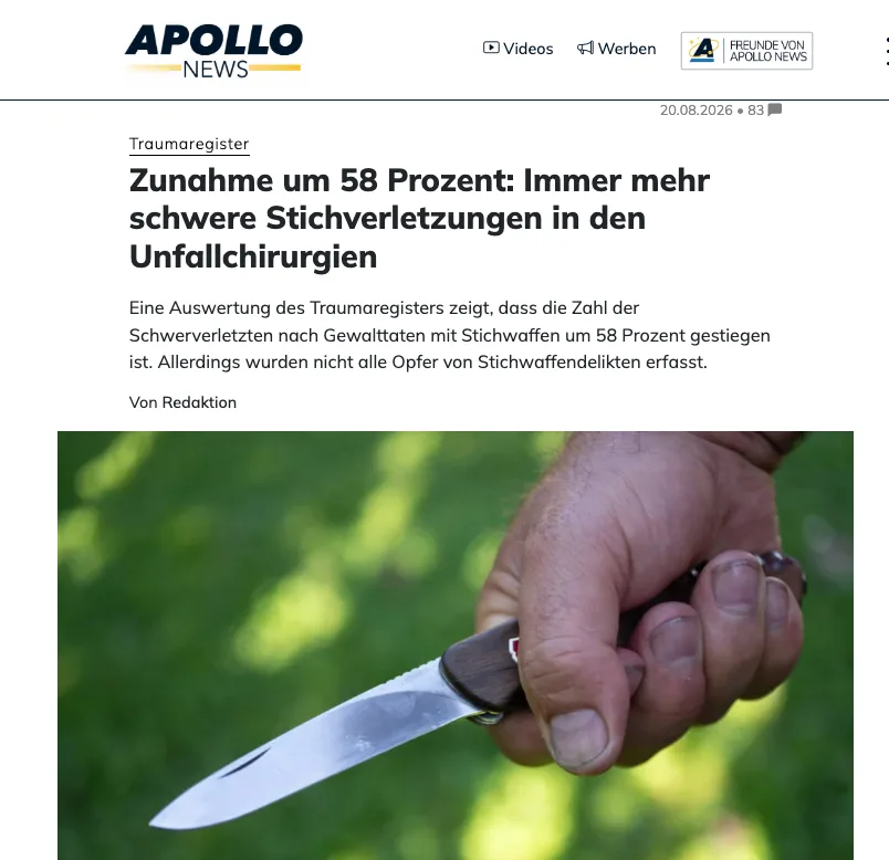 Immer mehr "Stichverletzungen": Deutschland verreckt am Wüstenabfall, den sein Regime importiert