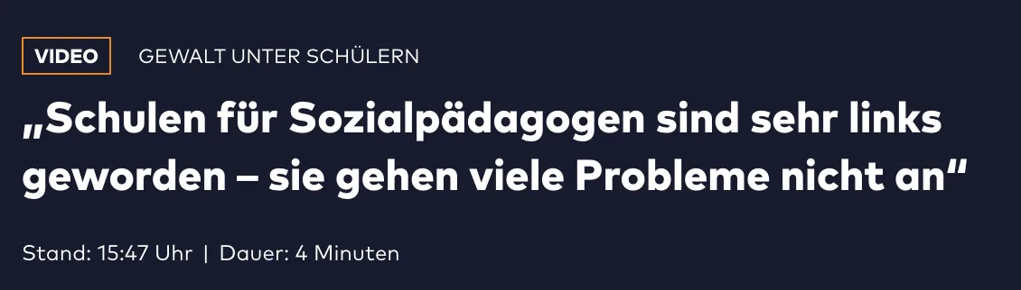 "Ausbildungen" wie die zum "Sozialpädagogen" dürfen nicht mehr mit Steuergeld finanziert werden.