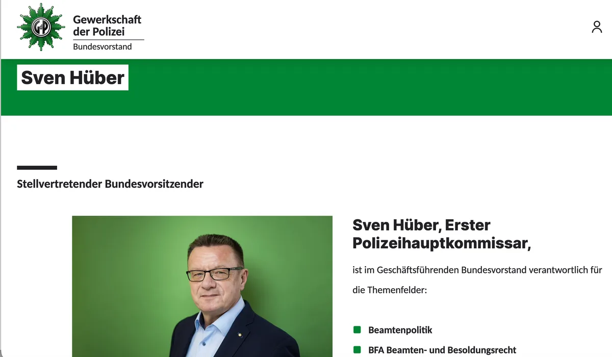 Menschlicher Abfall wie Sven Hüber stellt das Regime der Bundesrepublik