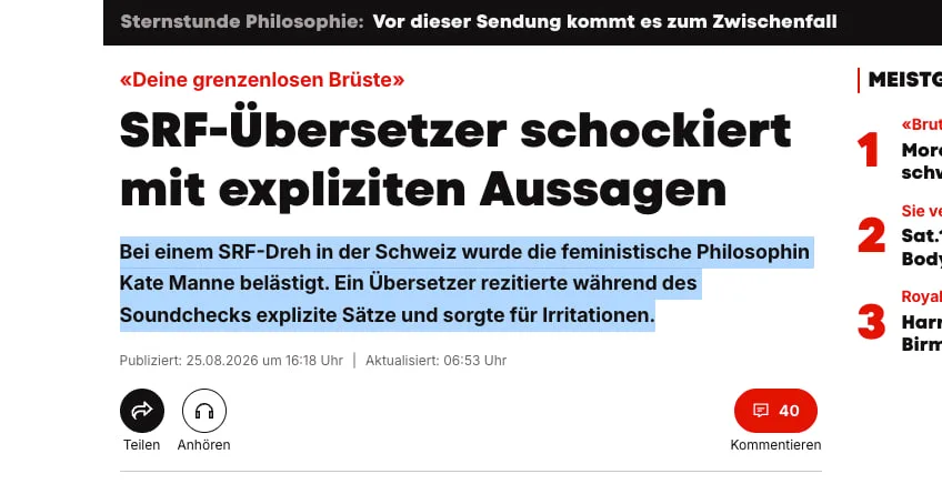 Ode to Fat: "Professorin" für "Feminismus" von Dolmetscher schockiert