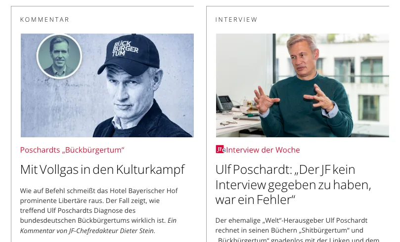Möchtegern-Mainstream: "Junge Freiheit" & Co sehnen sich nach dem Dazugehören
