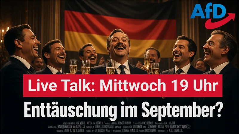 Live-Talk mit Euch 2.9. ab 19 Uhr ++ AfD-Sieg im September: Rettung oder Enttäuschung?