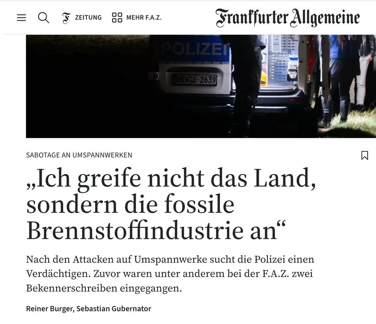 Anschlagsserie auf Stromnetz: Nicht-russisches Bekennerschreiben eingegangen