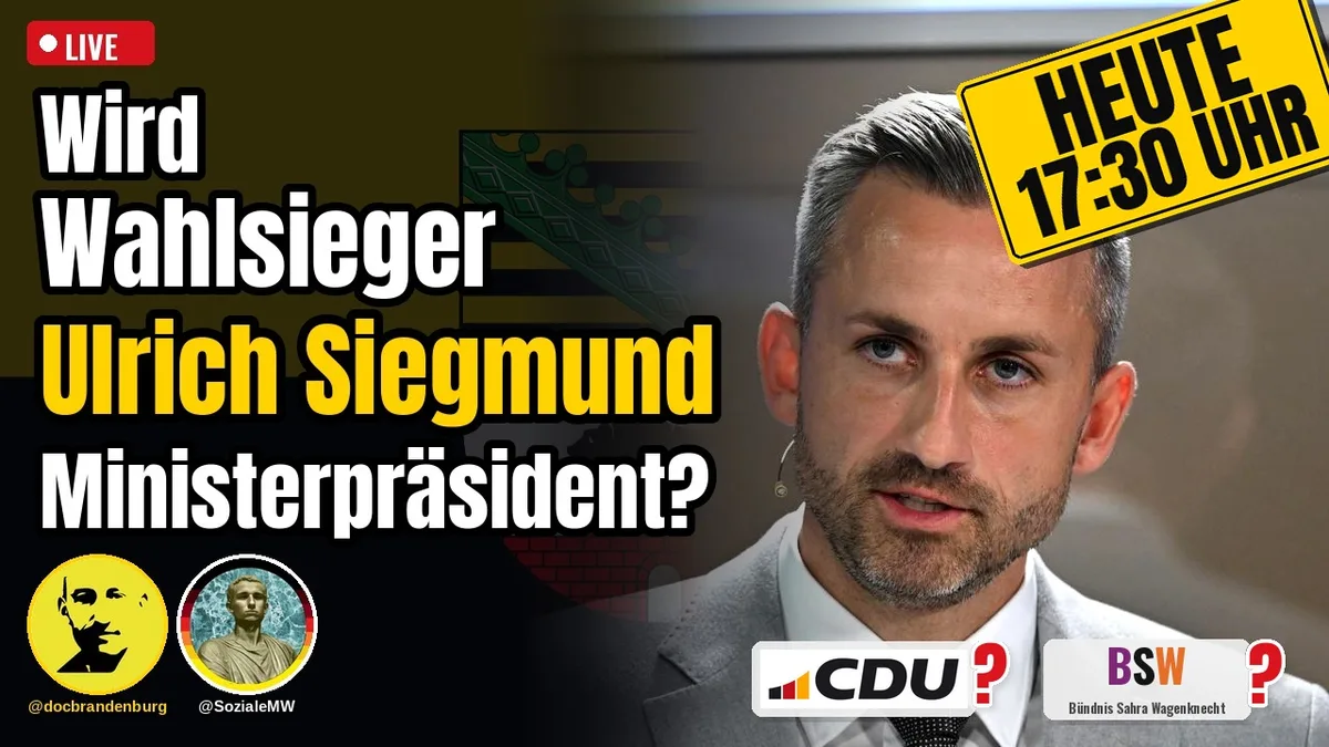 LIVE-STREAM: Wird Wahlsieger Ulrich Siegmund Ministerpräsident?